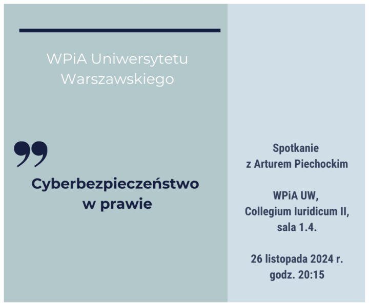 APLAW dla studentów. Spotkanie studentów Uniwersytetu Warszawskiego z Arturem Piechockim