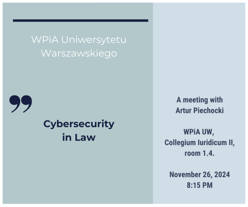 APLAW for students: a meeting with Artur Piechocki at the University of Warsaw