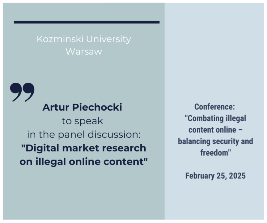 Artur Piechocki to speak at national conference “Combating illegal content online – between security and freedom”