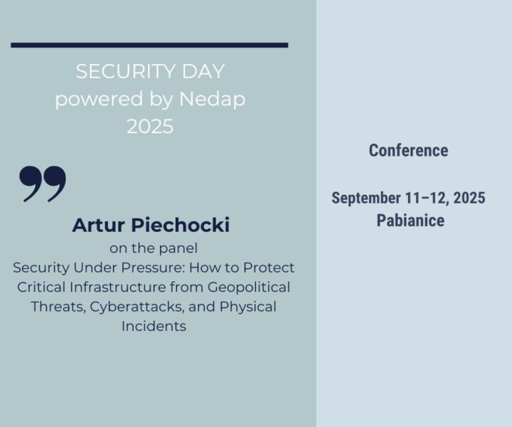 Artur Piechocki among the panelists at SECURITY DAY powered by Nedap