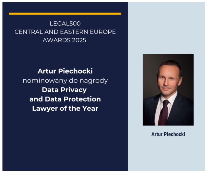Artur Piechocki nominowany do nagrody Data Privacy and Data Protection Lawyer of the Year