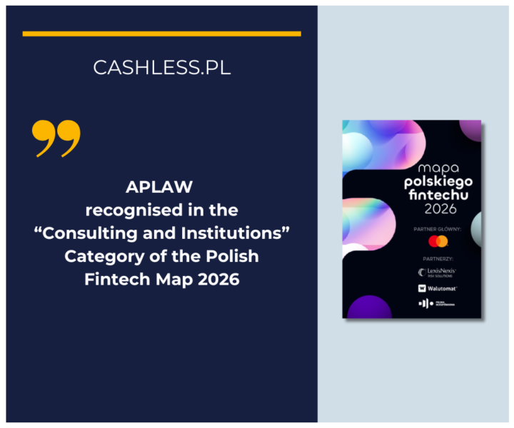 APLAW Recognised in the “Consulting and Institutions” Category of the Polish Fintech Map 2026
