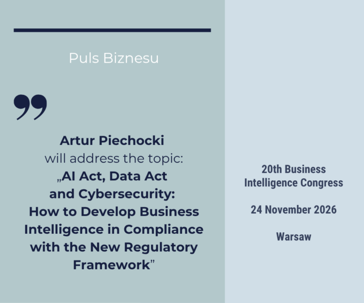 Artur Piechocki to Speak at the 20th Business Intelligence Congress